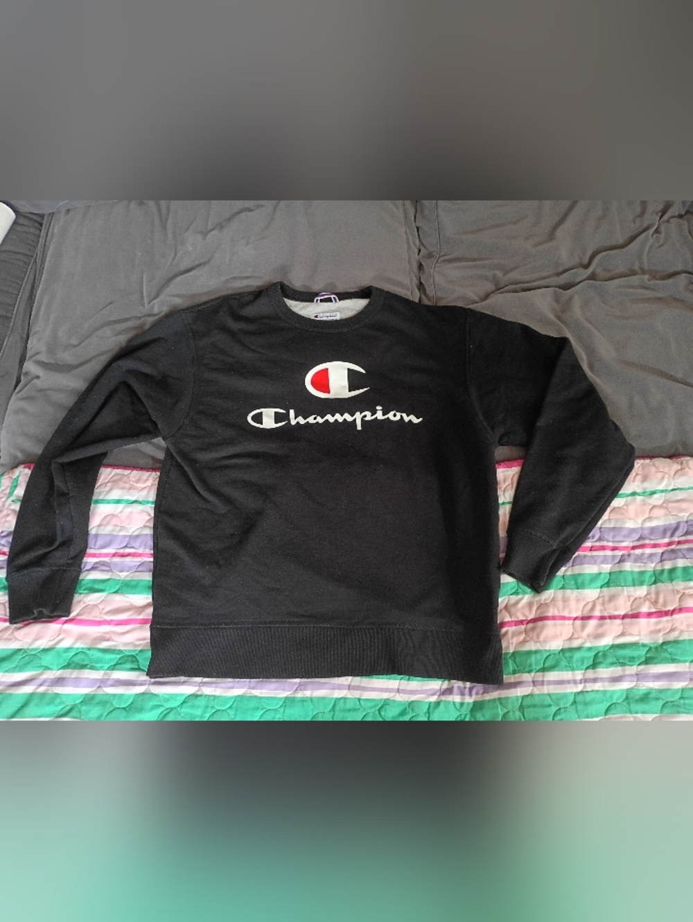 Men's Champion Black Crewneck Sweatshirt Sixe XL